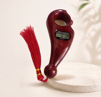 Luxury Digital Tally Counter – Rosewood Finish & Silk Tassel 📿🧘‍♂️ | Perfect for Mantra Jap, Meditation, & Mindfulness Tracking