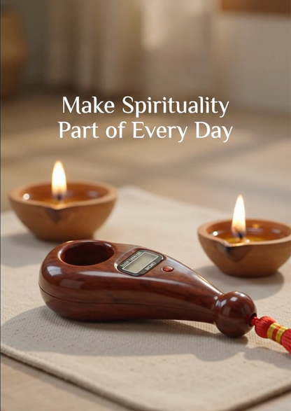 Luxury Digital Tally Counter – Rosewood Finish & Silk Tassel 📿🧘‍♂️ | Perfect for Mantra Jap, Meditation, & Mindfulness Tracking