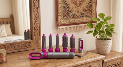 ✨ 5-in-1 Hot Air Styler & Hair Dryer Brush Set | Electric Airwrap Curler, Volumizer & Straightener Comb 💇‍♀️