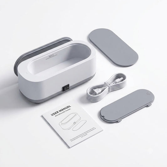Mini Portable Ultrasonic Cleaner Machine for Jewelry, Eyeglasses & Makeup Brushes